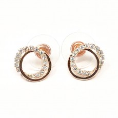E-Entwined Circle Sparkly earrings RG